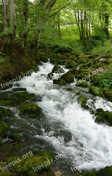 River Summer Mountains Water Spray