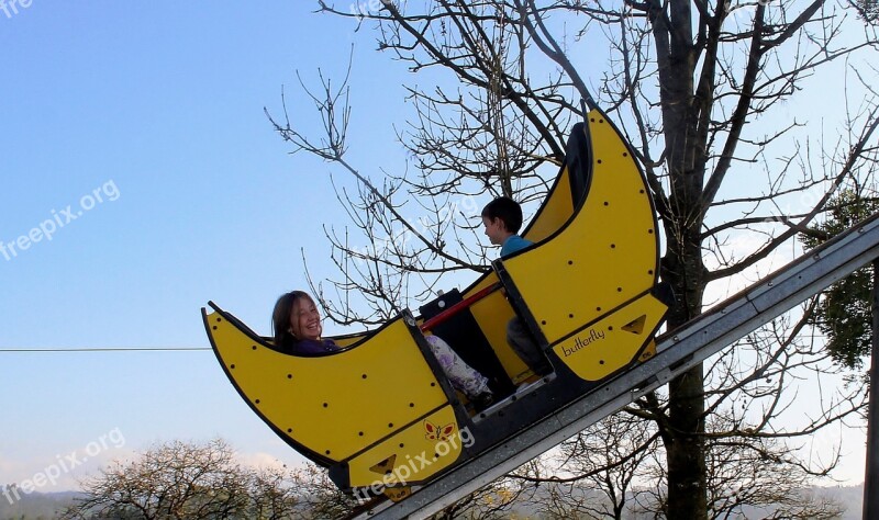 Roller Coaster Theme Park Pleasure-ground Children Girl