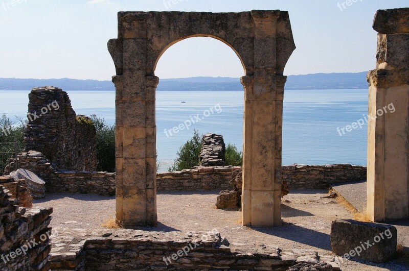 Sirmione Caves Of Catullo Historic Building Castle Palace