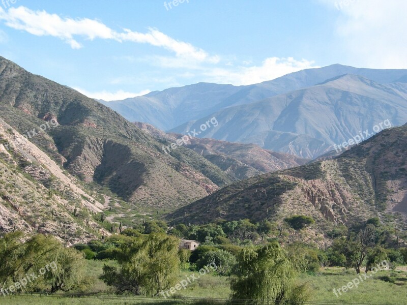 Andes Mountains Argentina America Landscape