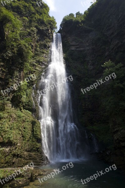 The Jinggang Mountains Strip Falls Vision Free Photos