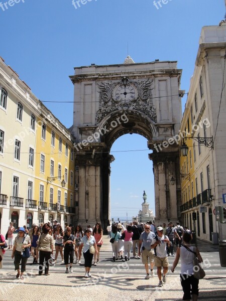 Lisbon Arc Portugal City Free Photos