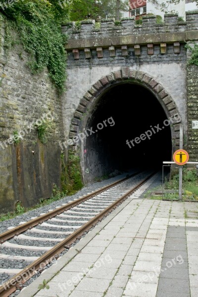 Railway Station Track Rails Train Platform