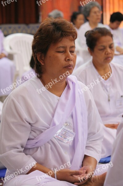 Meditation Religious Rite Thai Buddhists