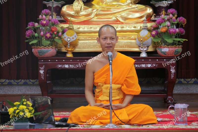 Buddhists Thailand Religious Rite Meditate