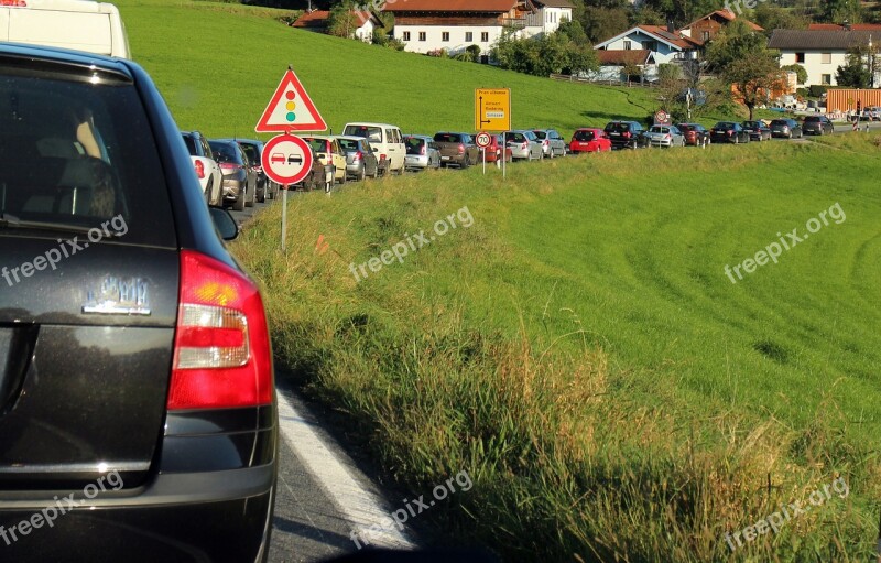 Traffic Traffic Lights Jam Road Sign Road