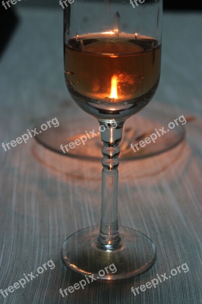 Glass Wine Candle Free Photos