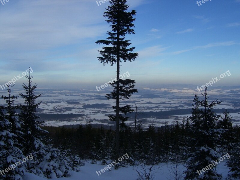 Panorama Nature View Landscape łomnicka Inclined