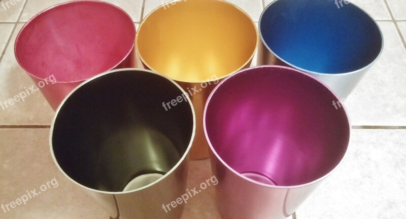 Cups Aluminum Cups Aluminum Empty Metallic