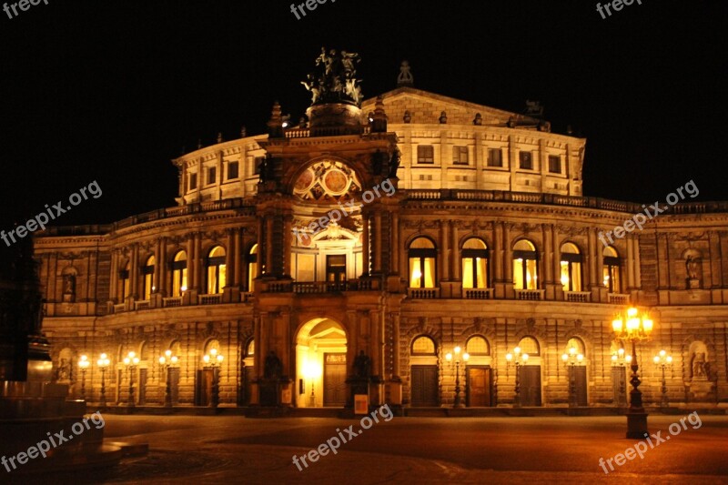 Semper Opera House Dresden Opera Opera House At Night