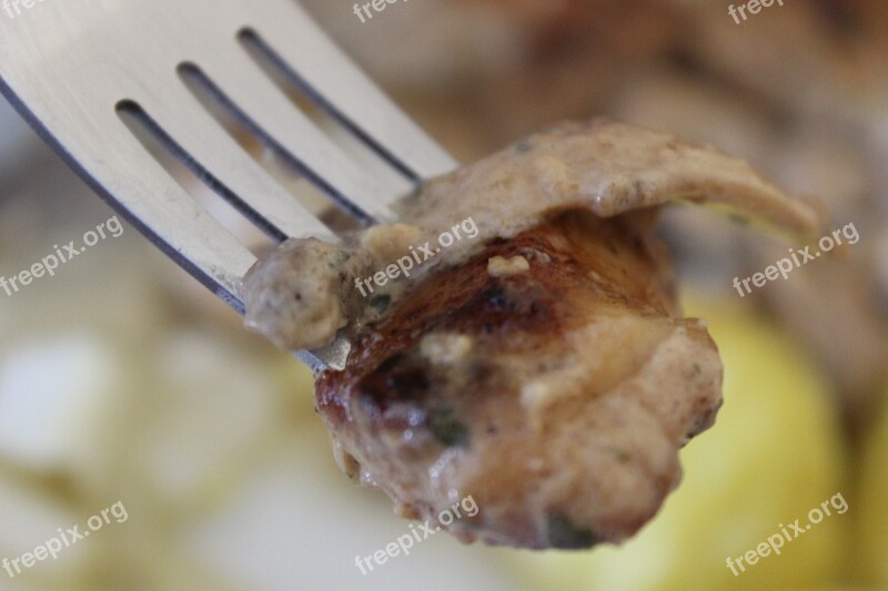 Fork Meat Cutlery Food Edible