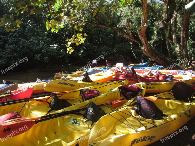 Kayak River Wailua River Kauai Hawaii