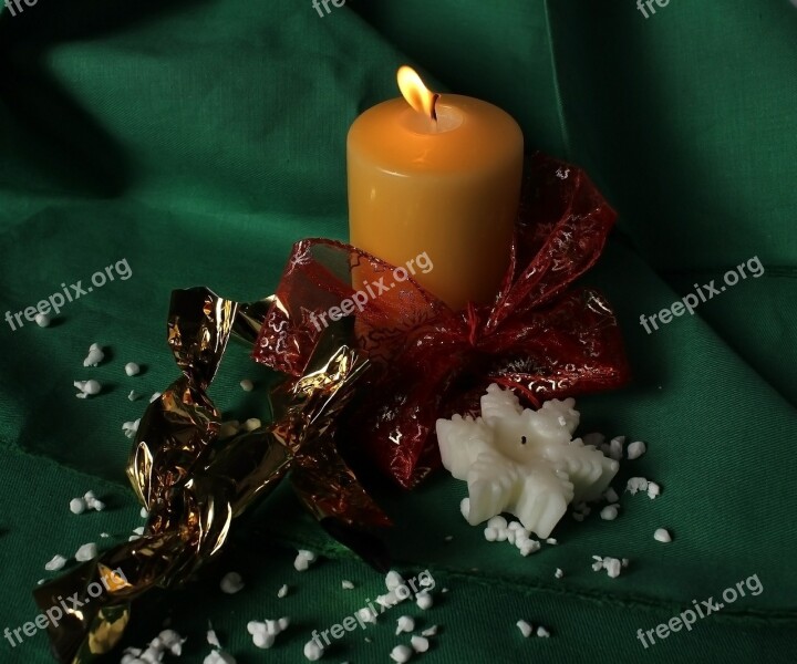 Still Life Christmas Still Life Bows Candle Free Photos