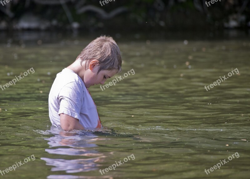 Boy Kid Child Childhood Water