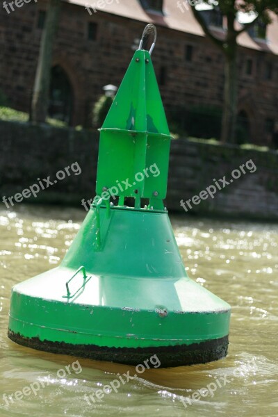 Boje Water River Moored Green