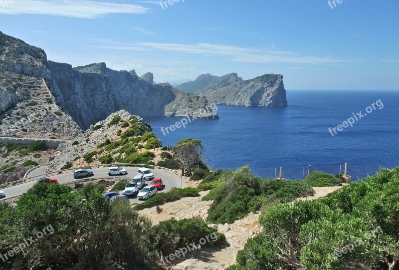 Mallorca Cap De Formentor Coast Rock Sea