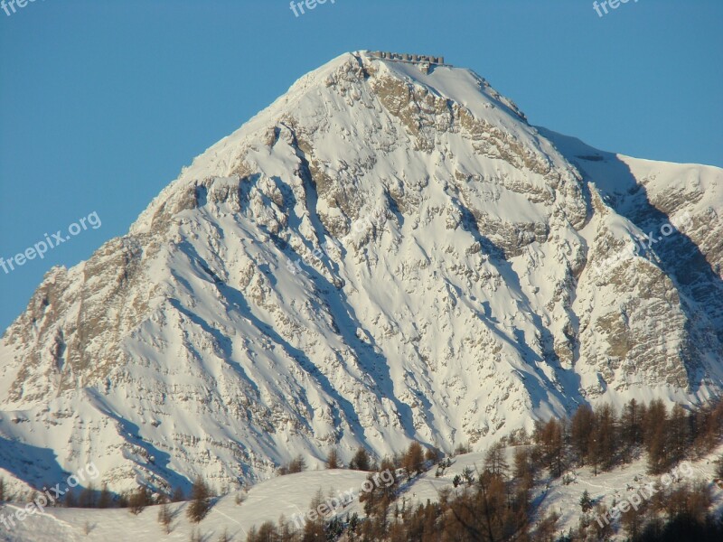 Mountain Italy Lonely Nature Snow