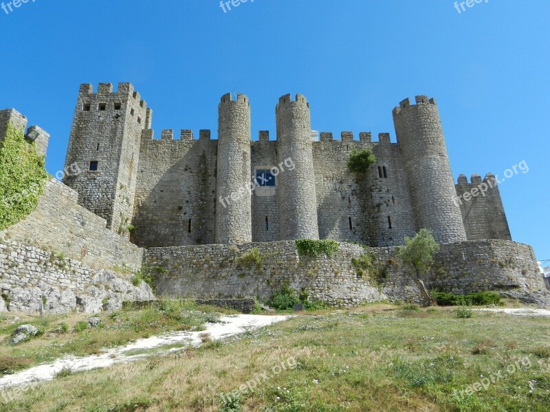 Fortress óbidos Portugal Castle Free Photos