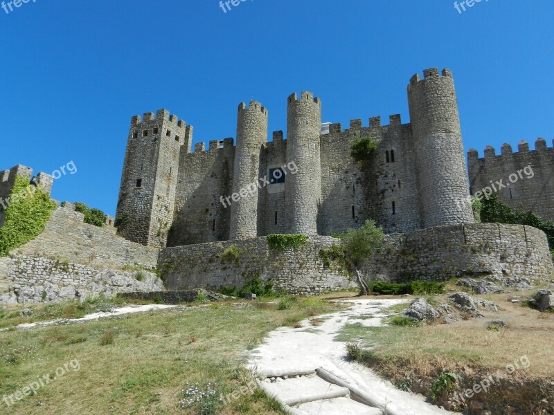 Castle óbidos Portugal Free Photos