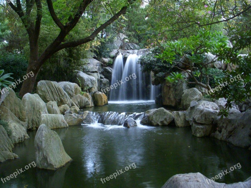 Waterfall Chinese Garden Australia Tourism Beautiful