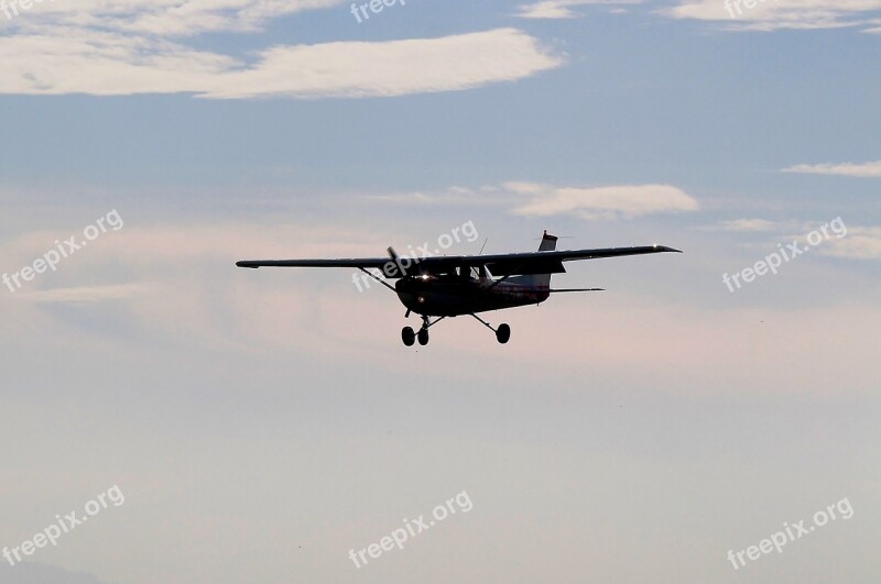 Aircraft Cessna Backlighting Sky Free Photos