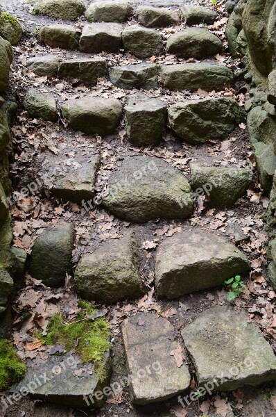 Gradually Stairs Stones Old Castle