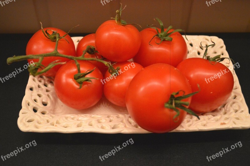 Tomatoes Vegetables Cook Food Eat