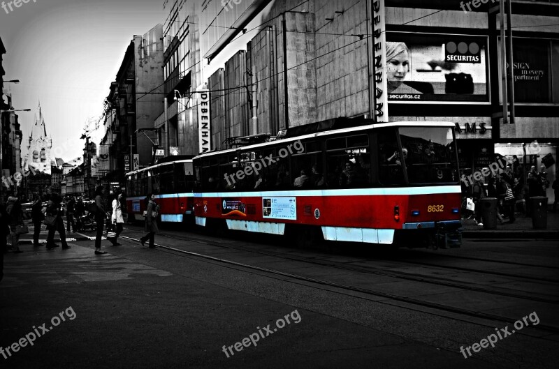 City The Tram People Free Photos