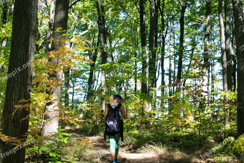 Hiking Trail Path Nature Girl