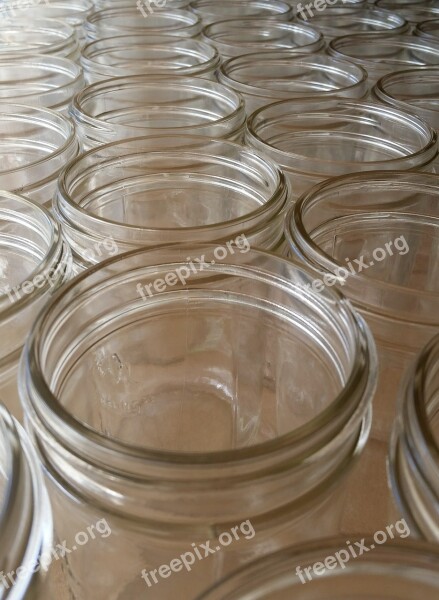 Glass Jar Stack Industrial Commercial