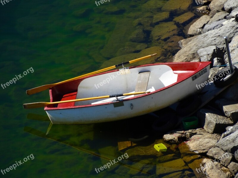 Rowing Boat Boat Lake Bergsee Fishing Boat