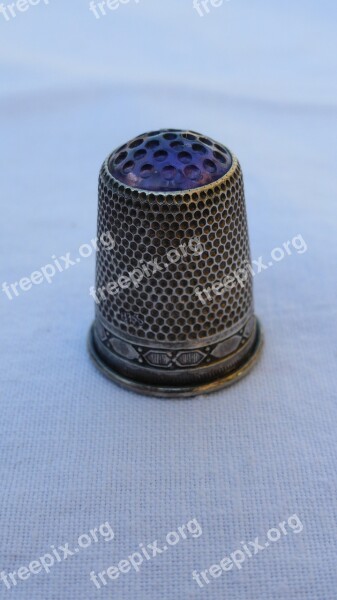 Thimble Sew Silver Nähutensilien Free Photos