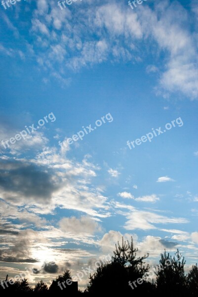 Sky Clouds West Nature Blue