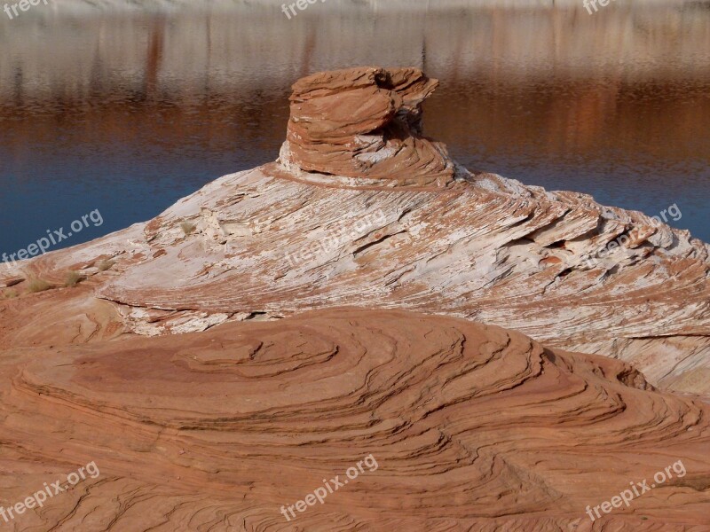 Lake Powell Arizona Usa Landscape Water