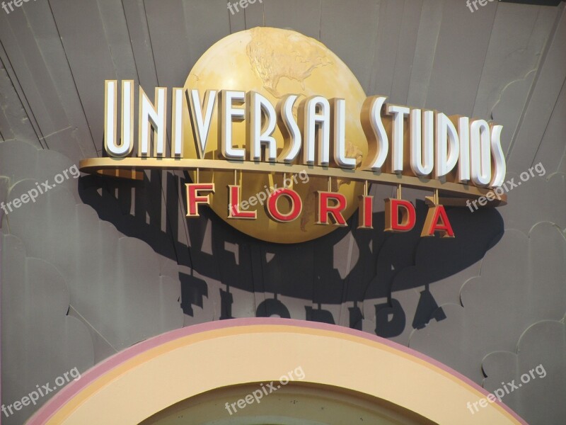 Universal Studios Sign Decoration Logo Florida