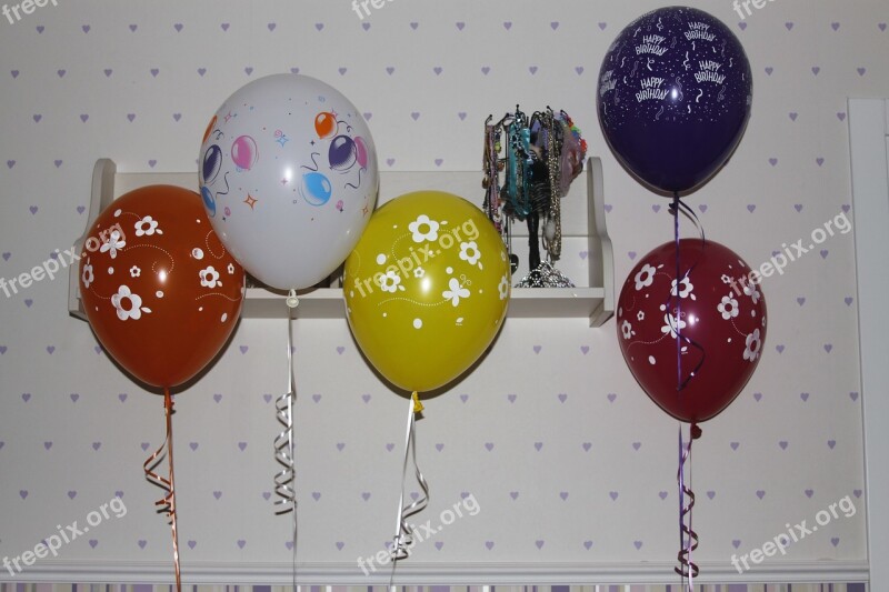 Balloons Colorful Happy Party Celebration