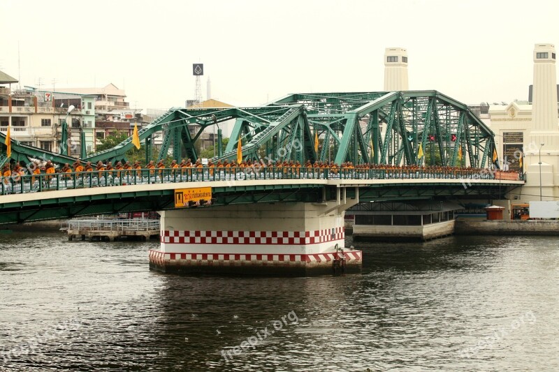 Thailand Bridge Bangkok Mojnks Walk