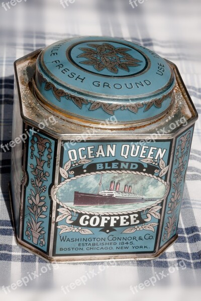 Box Old Brand Tin Can Coffee