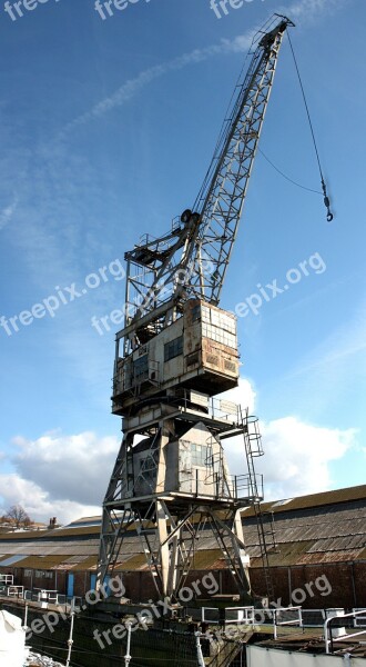 Crane Dockyard Shipyard Maritime Jetty