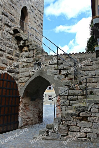 Dinosaur Altstadttor Historic Old Town Stone Stairs Ruin