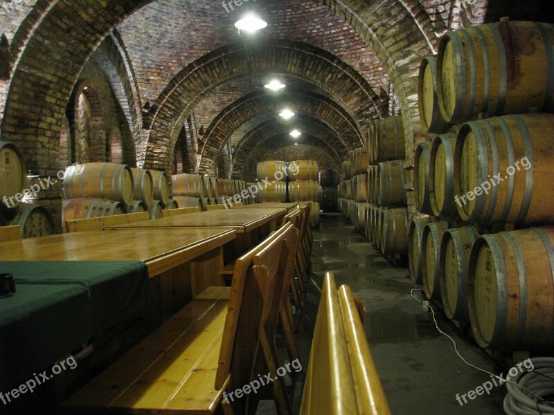 Wine Cellar Basement Barrel Barrels Free Photos