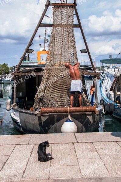 Fishing People Sea Boats Summer