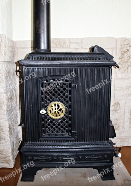 Heating Oven Historically Cast Iron Old