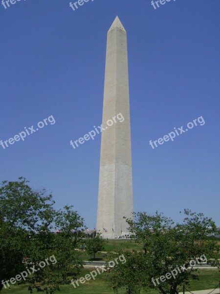 Washington Monument Obelisc Washington Dc Capital Usa