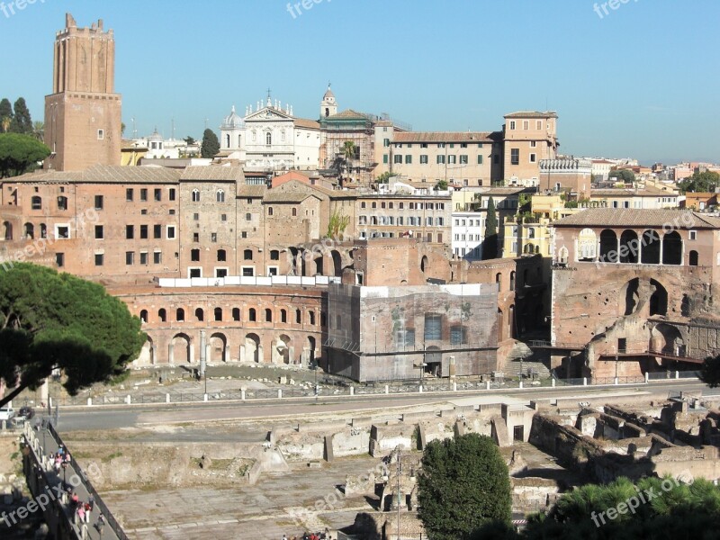 Foro Di Traiano Rome Italy Building Roman