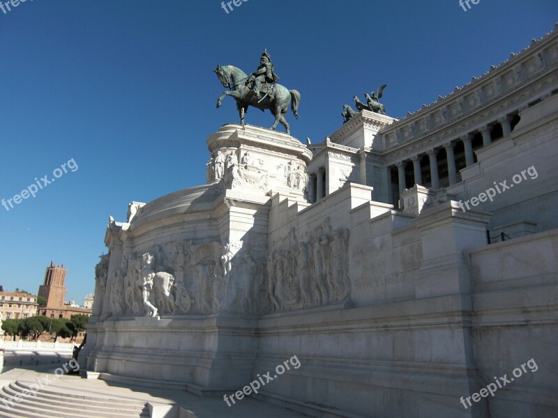 Vittorio Emanuele Rome Italy National Museum Equestrian Statue