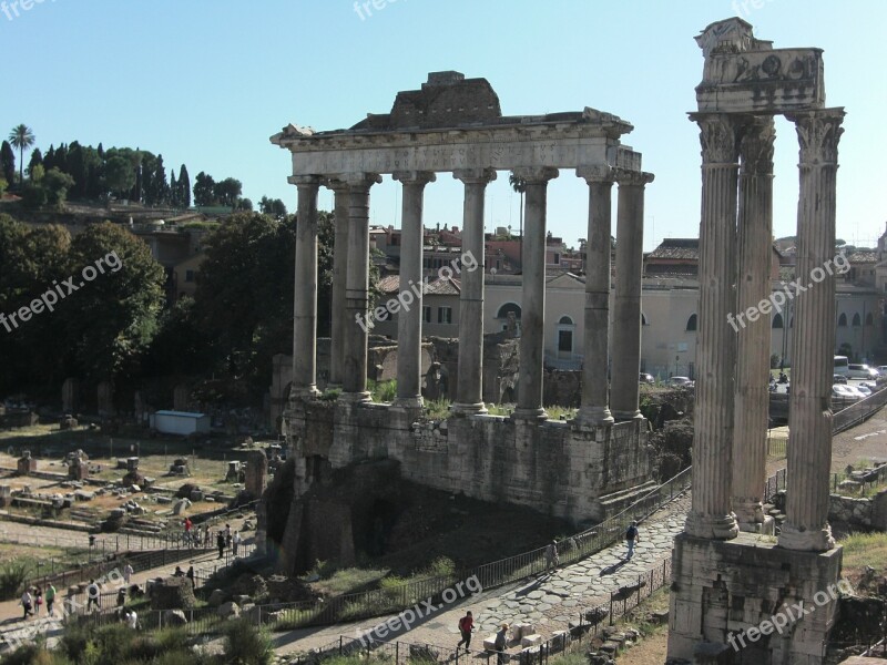 Forum Columnar Rome Italy Roman