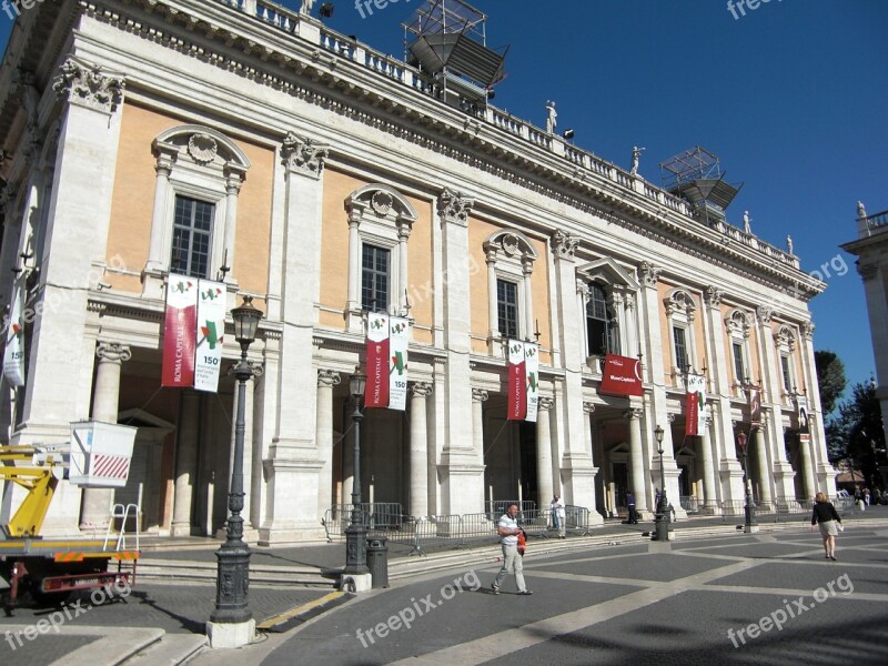 Piazza Del Campidoglio Rome Italy Building Architecture