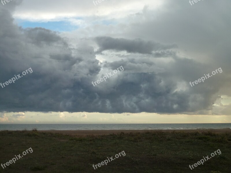 Clouds Sea Storm Sky Cloudy