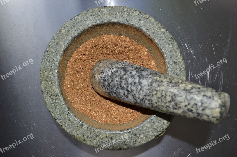 Mortar Cinnamon Spices Free Photos